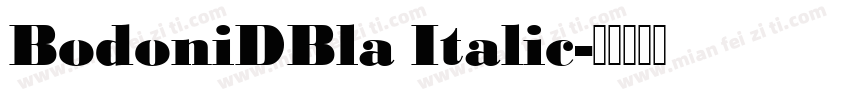 BodoniDBla Italic字体转换